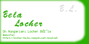 bela locher business card